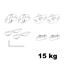 Immagine di Kit Scorribase per ante scorrevoli in legno portata 15 kg 