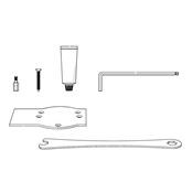 Immagine di Set accessori montaggio per cerniere a bilico Fritjurgens System 3 