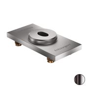 Immagine di Piastra pavimento rettangolare Flush inox satinato per cerniere a bilico Fritsjurgens System M/System M+ 