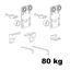 Immagine di Kit Scorrisospensione per ante scorrevoli portata 80 kg 