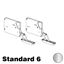 Immagine di Coppia snodi Unico configurazione 6 spessore anta 18/20 mm nichel 