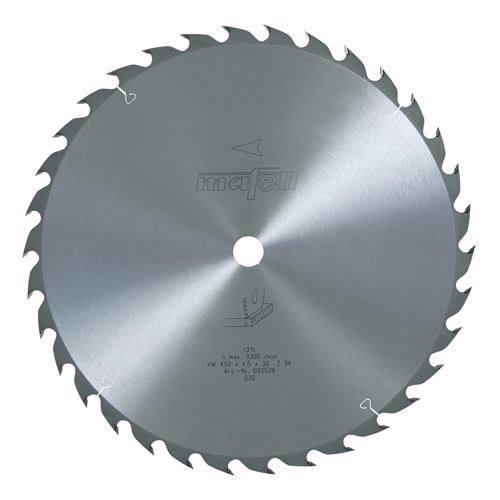 Immagine di Mafell Lama da taglio in HM 450x2,5/4,5x30 mm, Z 34, WZ, per tagli precisione 