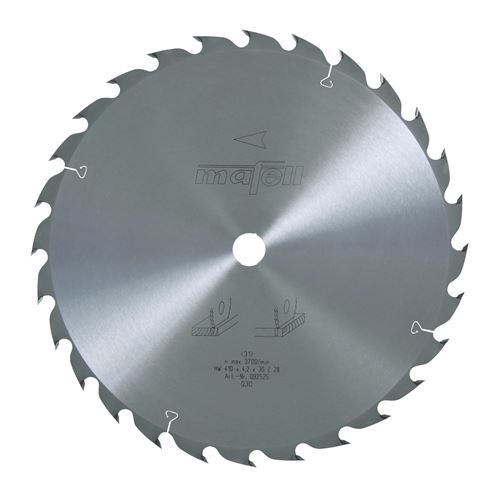Immagine di Mafell Lama da taglio in HM 410x2,5/4,2x30 mm, Z 28, WZ, per impiego universale (MKS 165 Ec) 