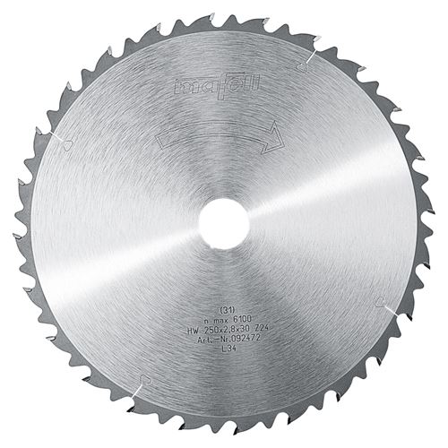 Immagine di Mafell Lama in HM 250x1,8/2,8x30 mm, Z 24, WZ, per tagli longitudinali 