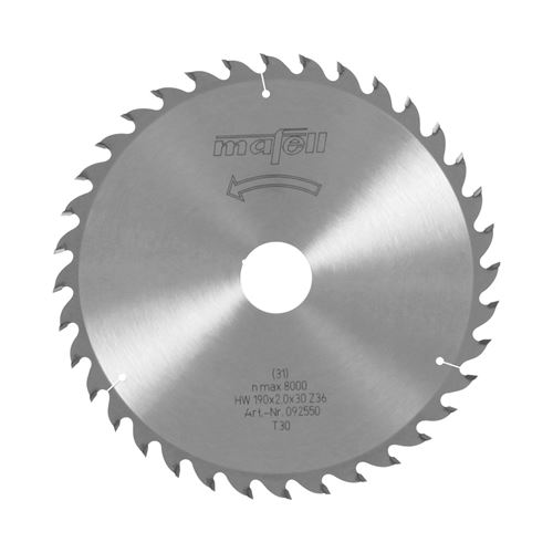 Immagine di Mafell Lama da taglio in HM 190x1,4/2,0x30 mm, Z 36, WZ, per impiego universale 