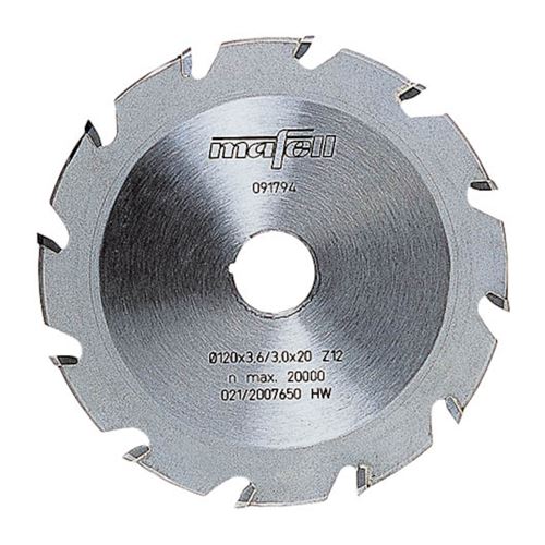 Immagine di Mafell Fresa per scanalature ellittica, in HM, 120x4,2x20 mm, 12 denti 