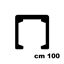 Immagine di Binario 1170 alluminio anodizzato argento asta cm 100 per kit Foldy porta libro 