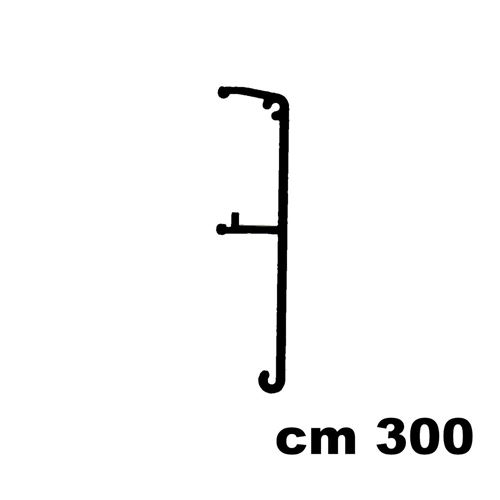 Immagine di Veletta 1380 alluminio anodizzato argento asta cm 300 