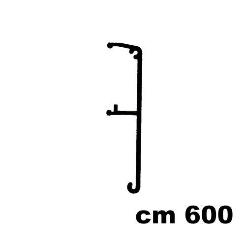 Immagine di Veletta 1380 alluminio anodizzato argento asta cm 600 