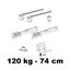 Immagine di Kit Eclettica per porte scorrevoli portata 120 kg Soft Fluid 74 cm 