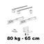 Immagine di Kit Eclettica per porte scorrevoli portata 80 kg Soft Fluid 65 cm 