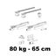 Immagine di Kit Evolution per porte scorrevoli portata 80 kg Soft Fluid 65 cm 
