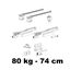 Immagine di Kit Evolution per porte scorrevoli portata 80 kg Soft Fluid 74 cm 