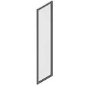 Immagine di Spalla terminale laterale struttura a telaio Vario altezza 2600 mm profondità 583 mm nero terra 
