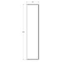 Immagine di Spalla terminale laterale struttura a telaio Vario altezza 2600 mm profondità 583 mm nero terra 