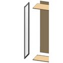 Immagine di Spalla terminale laterale struttura a telaio Vario altezza 2600 mm profondità 583 mm nero terra 