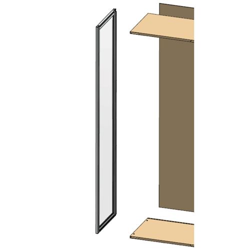 Immagine di Spalla terminale laterale struttura a telaio Vario altezza 2600 mm profondità 583 mm nero terra 