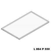 Immagine di Telaio per ripiano vetro Vario larghezza 864 mm profondità 550 mm nero terra 