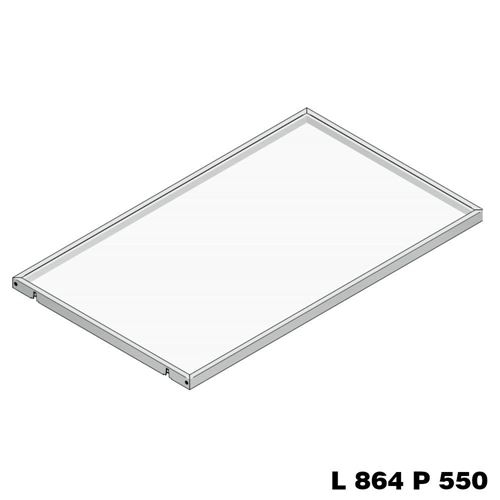 Immagine di Telaio per ripiano vetro Vario larghezza 864 mm profondità 550 mm nero terra 
