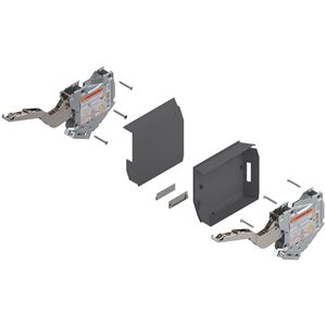 Immagine di 20K2B00.06KRA+ABD V1TGIG - AVENTOS HK-S per anta a ribalta standard base forza con fattore di carico 400-1000 (per 2 pezzi) grigio scuro 