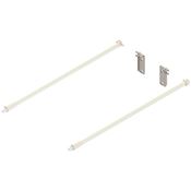 Immagine di ZRE.321S.IDREL S2/10 CW/C - METABOX ringhierina longitudinale (sinistra/destra) lunghezza nominale 350 mm ZRR.8000 supporto posteriore ringhierina in dotazione bianco crema ral 9001 