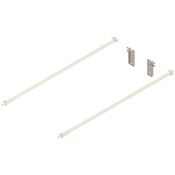 Immagine di ZRE.371S.IDREL S2/10 CW/C - METABOX ringhierina longitudinale (sinistra/destra) lunghezza nominale 400 mm ZRR.8000 supporto posteriore ringhierina in dotazione bianco crema ral 9001 