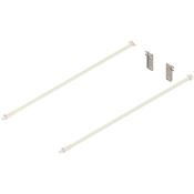 Immagine di ZRE.421S.IDREL S2/10 CW/C - METABOX ringhierina longitudinale (sinistra/destra) lunghezza nominale 450 mm ZRR.8000 supporto posteriore ringhierina in dotazione bianco crema ral 9001 