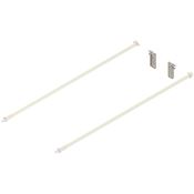 Immagine di ZRE.471S.IDREL S2/10 CW/C - METABOX ringhierina longitudinale (sinistra/destra) lunghezza nominale 500 mm ZRR.8000 supporto posteriore ringhierina in dotazione bianco crema ral 9001 