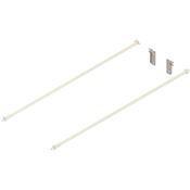 Immagine di ZRE.521S.IDREL S2/10 CW/C - METABOX ringhierina longitudinale (sinistra/destra) lunghezza nominale 550 mm ZRR.8000 supporto posteriore ringhierina in dotazione bianco crema ral 9001 