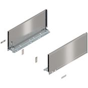 Immagine di 770C4002I Z R+L V1*INGL - spondina LEGRABOX Pure altezza C (177 mm) lunghezza nominale 400 mm destro+sinistro inox satinato antimpronta 