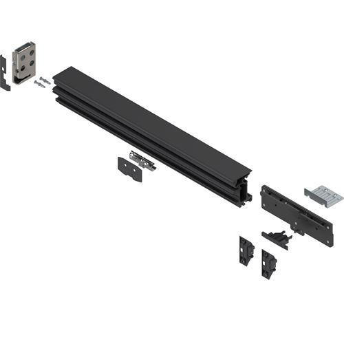 Immagine di 802M6003.R1ET+DT  R S REVEGO duo, set di montaggio per anta singola e anta doppia per una larghezza interna nell'applicazione anta singola di 600 mm, destra Nero 