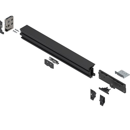 Immagine di 802M7003.R1ET+DT  R S REVEGO duo, set di montaggio per anta singola e anta doppia per una larghezza interna nell'applicazione anta singola di 700 mm, destra Nero 
