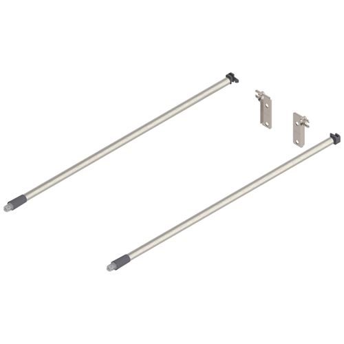 Immagine di ZRE.413A.IDREL S2/10 E2/G - MOVENTO TANDEM ringhierina longitudinale (sinistra/destra) lunghezza nominale 450 mm ZRR.9000 supporto posteriore ringhierina in dotazione cromo 