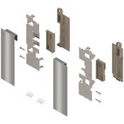 Immagine di ZI7.2CI0 FRO R+L V1INGL - LEGRABOX attacchi per frontale altezza C per cassettone interno con elemento inseribile destro+sinistro inox satinato antimpronta 
