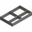Immagine di ZSI.500FI3 ORGA-FE V1IG/G - ORGA-LINE set suddivisione scomparti (per un allestimento parziale) per TANDEMBOX cassetto lunghezza nominale 500 mm larghezza=291 mm inox satinato 