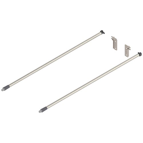 Immagine di ZRE.513A.IDREL S2/10 E2/G - MOVENTO TANDEM ringhierina longitudinale (sinistra/destra) lunghezza nominale 550 mm ZRR.9000 supporto posteriore ringhierina in dotazione cromo 