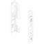 Immagine di ZB7K000S HO-RW MP SW-M - LEGRABOX supporti per schienale in legno altezza K (144 mm) destro+sinistro bianco seta 