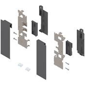 Immagine di ZI7.2CS0 FRO R+L V1OG-M - LEGRABOX attacchi per frontale altezza C per cassettone interno con elemento inseribile destro+sinistro grigio orione 
