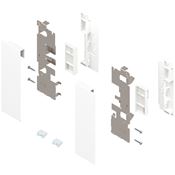 Immagine di ZI7.2CS0 FRO R+L V1SW-M - LEGRABOX attacchi per frontale altezza C per cassettone interno con elemento inseribile destro+sinistro bianco seta 