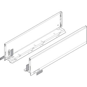 Immagine di 770K6002I Z R+L V1*INGL - spondina LEGRABOX Pure altezza K (128.5 mm) lunghezza nominale 600 mm destro+sinistro inox satinato antimpronta 