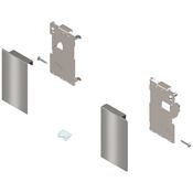 Immagine di ZI7.0MI0 FRO R+L V1INGL - LEGRABOX attacchi per frontale altezza M per cassetto interno destro+sinistro inox satinato antimpronta 