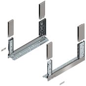 Immagine di 780C4002I Z R+L V1*INGL - spondina LEGRABOX Free altezza C (177 mm) lunghezza nominale 400 mm destro+sinistro inox satinato antimpronta 