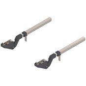 Immagine di 20F3200.01TE-HEB S2 NI - AVENTOS HF per anta a soffietto Leva telescopica (set) altezza corpo mobile 480-570 mm simmetrico adatto per SERVO-DRIVE nichel 