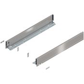 Immagine di 770M6502I Z R+L V1*INGL - spondina LEGRABOX Pure altezza M (90.5 mm) lunghezza nominale 650 mm destro+sinistro inox satinato antimpronta 