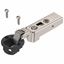 Immagine di 75T4200 GT-MB V50S/NI - CLIP top cerniera per ante di cristallo 94° battuta mediana con molla fondello da avvitare nichel 