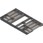 Immagine di ZSI.90VEI6 ORGA-BE V1IG/G - ORGA-LINE set di vaschette (per un allestimento completo corpo mobile larghezza 900 mm) per TANDEMBOX cassetto lunghezza nominale 500 mm inox satinato 