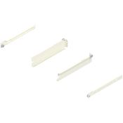 Immagine di 320N2700C MX MP R901 - spondina in acciaio METABOX N (54 mm) estrazione parziale 30 kg lunghezza nominale 270 mm versione a vite sinistra/destra biancocrema ral 9001 