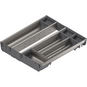Immagine di ZSI.45VEI4 ORGA-BE V1IG/G - ORGA-LINE set di vaschette (per un allestimento completo corpo mobile larghezza 450 mm) per TANDEMBOX cassetto lunghezza nominale 450 mm inox satinato 