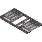Immagine di ZSI.90VEI4 ORGA-BE V1IG/G - ORGA-LINE set di vaschette (per un allestimento completo corpo mobile larghezza 900 mm) per TANDEMBOX cassetto lunghezza nominale 450 mm inox satinato 