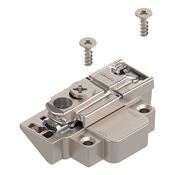 Immagine di 175H5B00 AD-P L V50 NI - CLIP piastrina di premontaggio diritta zinco da avvitare regolazione in altezza con eccentrico sinistra per telai in allumino stretti nichel 